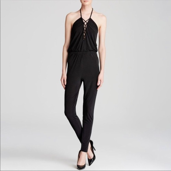 Guess Pants - Guess Black Lattice front Jumpsuit Size Medium